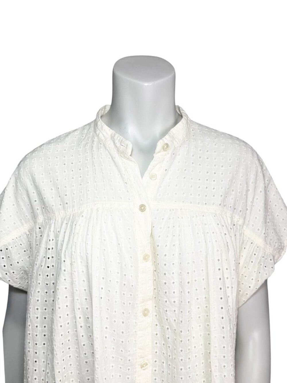 MADEWELL Eyelet Boxy Mini Shirtdress - Picture 5 of 8
